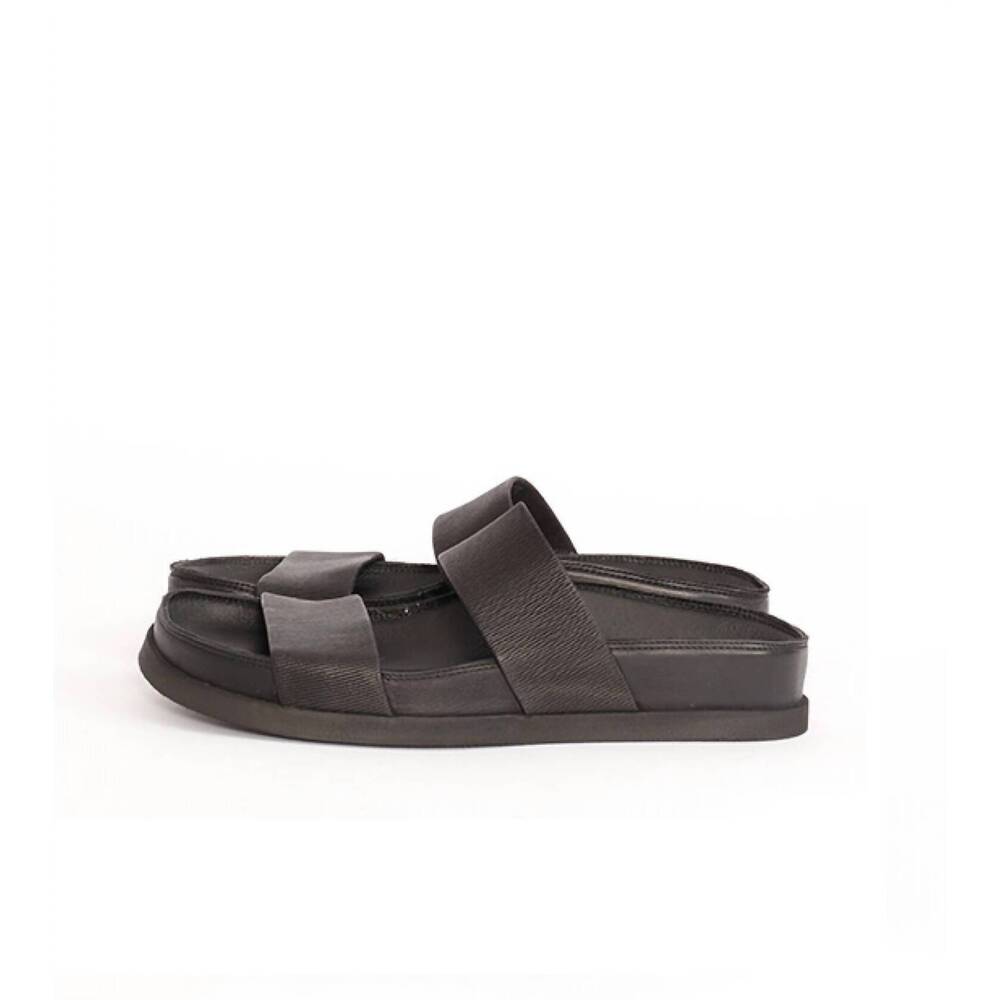 NEW LOFINA women's 2 stretch strap sandal in black